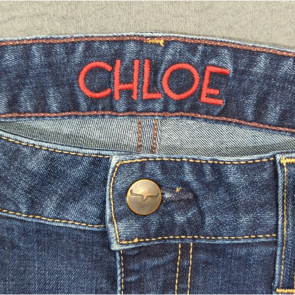 Kimes Ranch Jeans Women's 4x34 Blue Chloe Mid Rise Flare Bootcut Western Denim